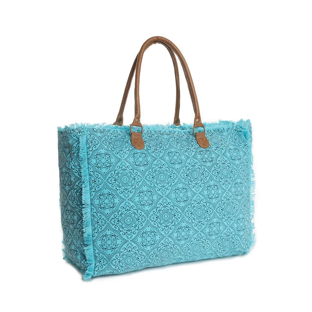 Triple Fork Ranch Weekender Bag in Turquoise