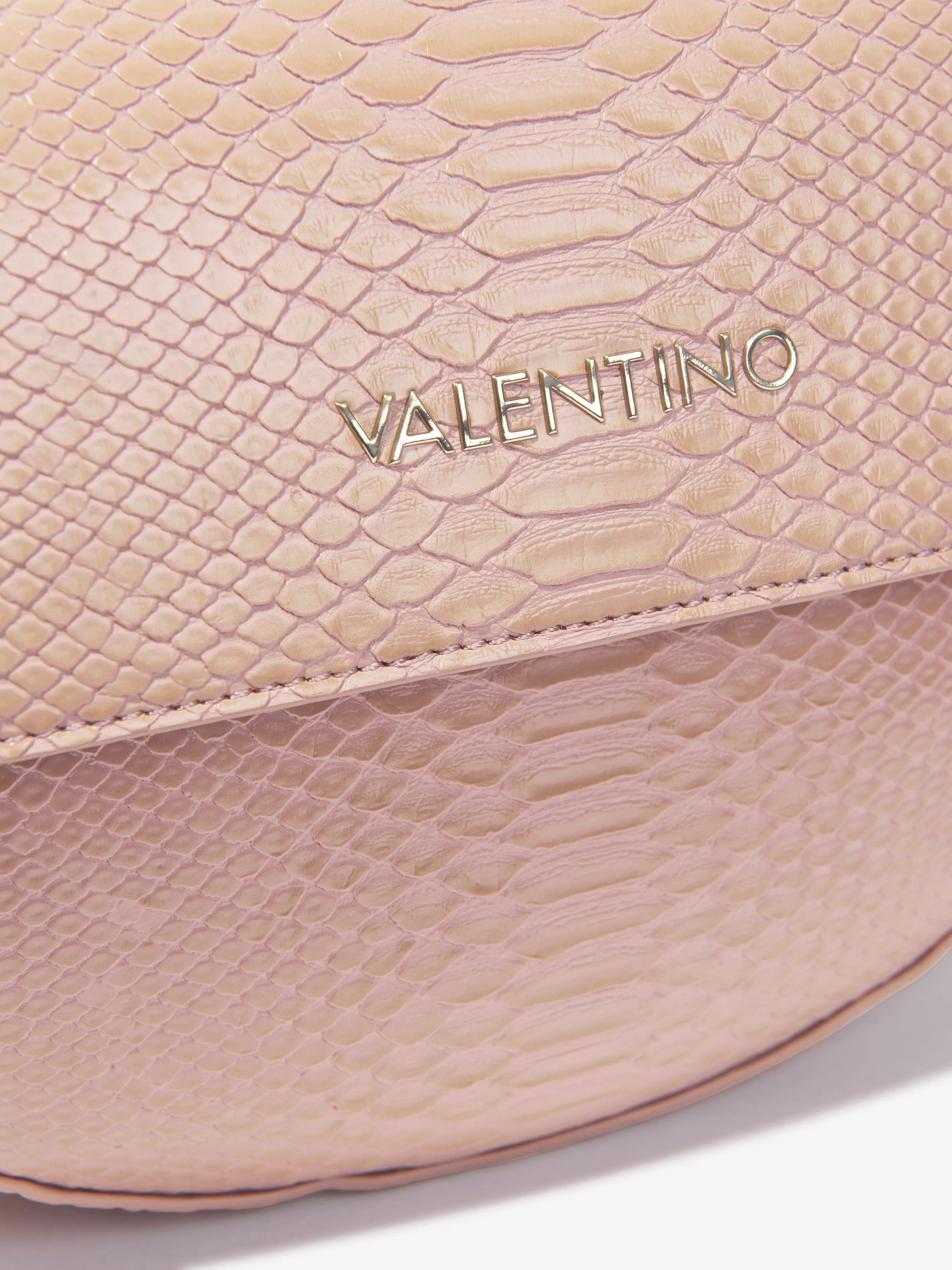 Valentino Girls Bigs Python Flap Bag in Pink (W: 8cm)