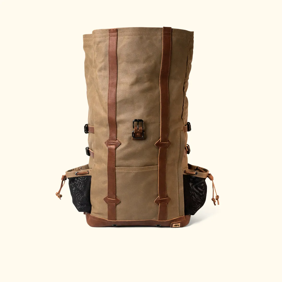 Waxed Canvas Rolltop Backpack | Dakota Collection | Field Khaki