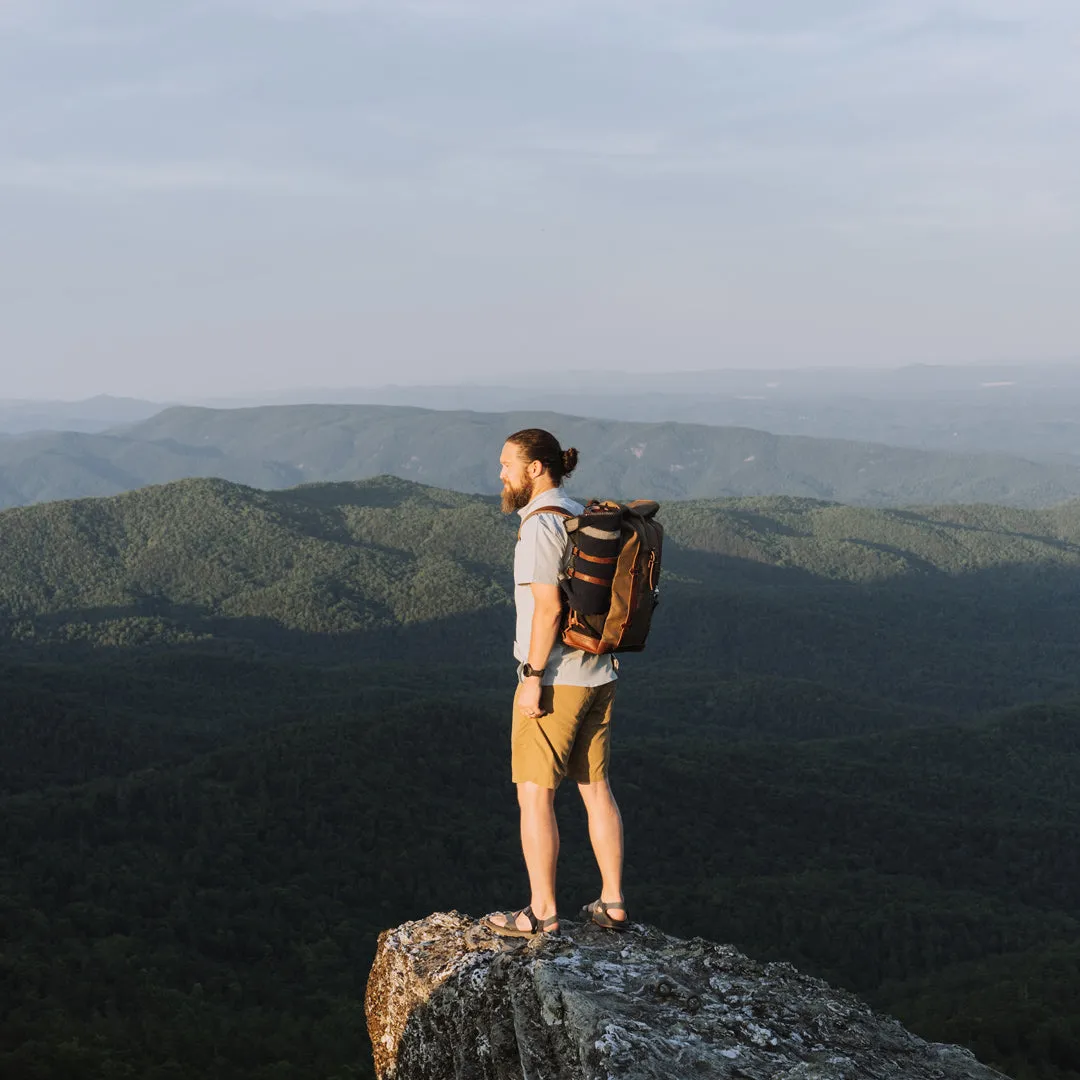 Waxed Canvas Rolltop Backpack | Dakota Collection | Field Khaki