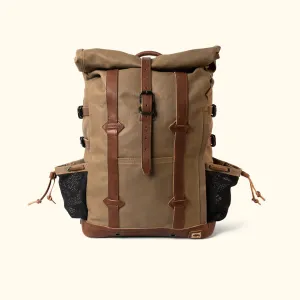 Waxed Canvas Rolltop Backpack | Dakota Collection | Field Khaki